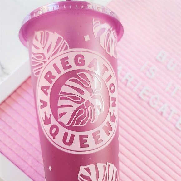 Variegation Queen 24 oz Cold Cup - Maroon - Picture 2 of 5